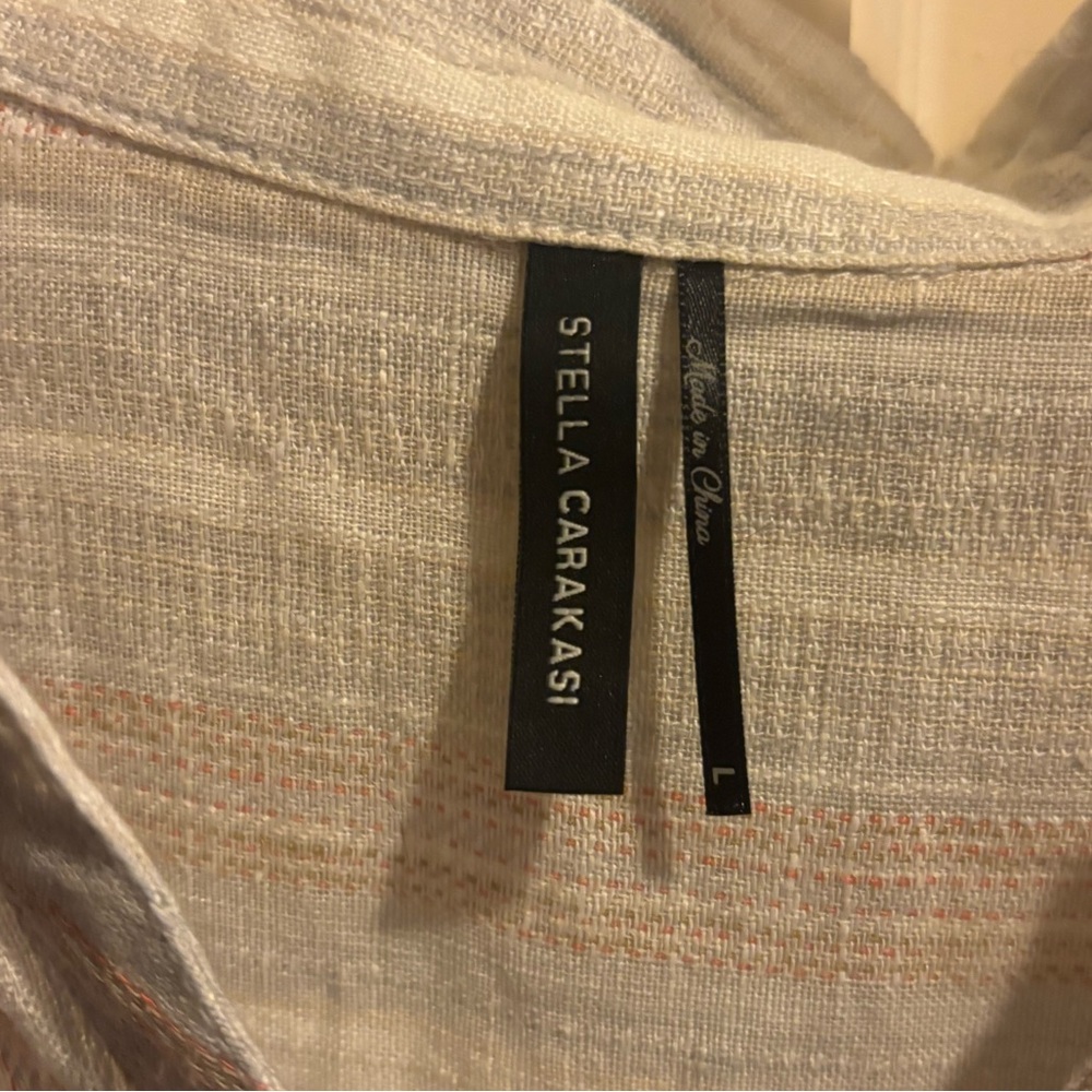Stella Carakasi Striped True Form Shirt Large - Picture 3 of 4